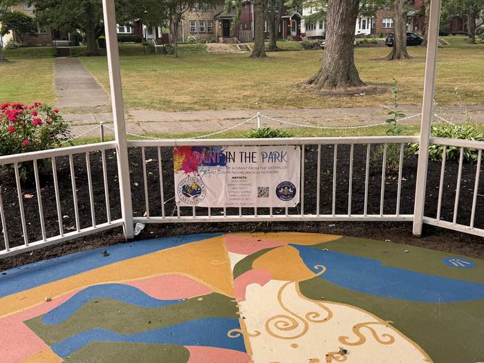 "Paint in the Park" — credit sign: Brad Ford, Sarah Howard, Mike Trott, Theresa Gamble, Margo Wolfe, Sabrina Ford